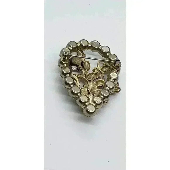 Vintage Brooch Rhinestone Crystal Flower Margarita Rivoli Rare Austria Art Deco - Picture 4 of 8